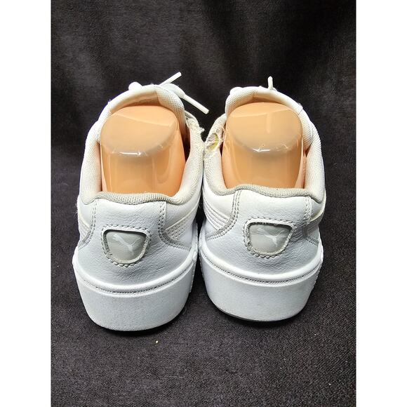 Puma White Smash Platform Soft Foam Optimal Comfort Tennis Worn Shoe Sneakers - Picture 5 of 10